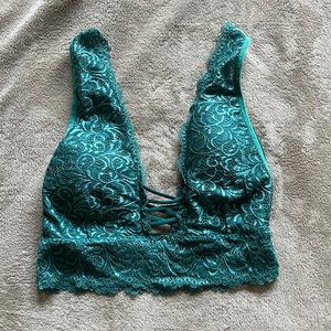 Lacy Green Padded Bralette